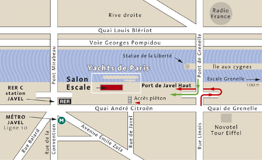 Plan d'accès au salon Escale